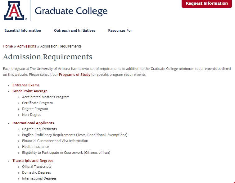 美國亞利桑那大學碩士入學要求.png