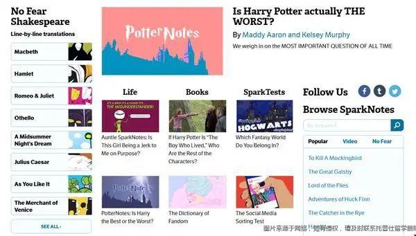 留學美國必備英語學習網站-Sparknotes.jpg