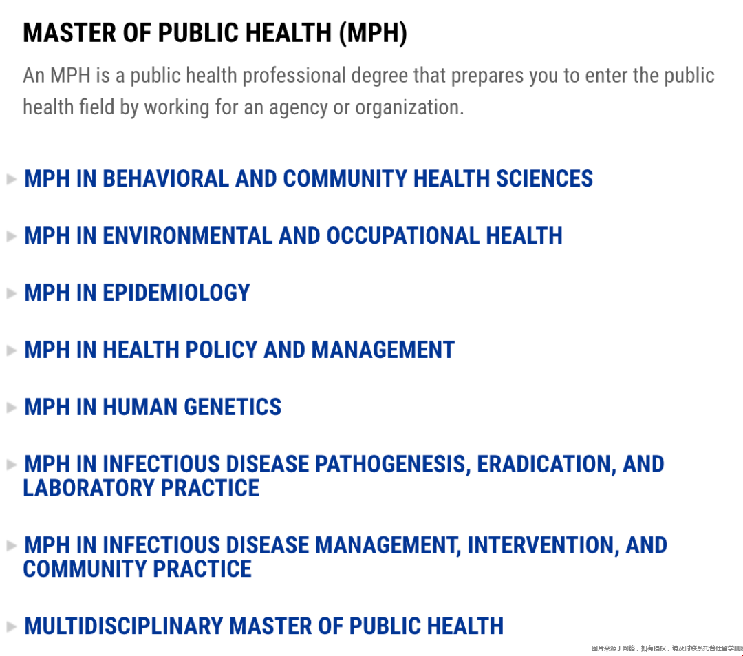 匹茲堡大學公共衛生碩士申請要求