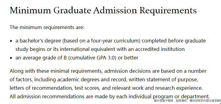 申請(qǐng)UNC研究生需要哪些條件