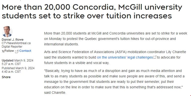 加拿大部分高校進(jìn)行罷課.png