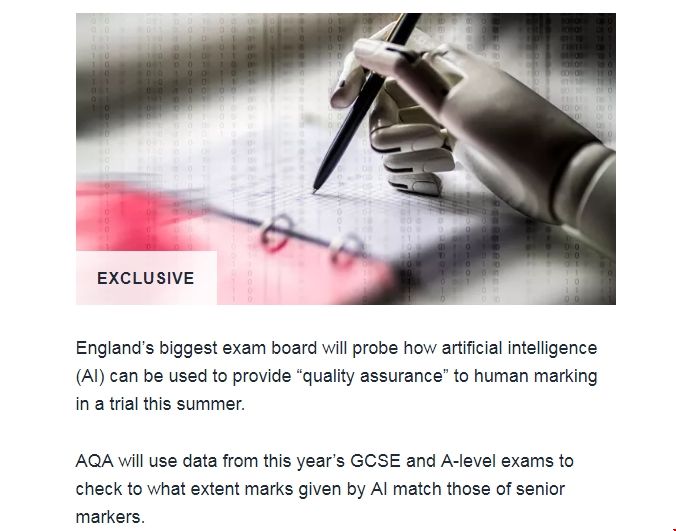 英國(guó)AQA考試局夏季大考將試行AI閱卷.png 英國(guó)AQA考試局夏季大考將試行AI閱卷.png